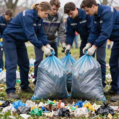 Эко волонтёрство: организация субботников с сортировкой мусора и сдачей вторсырья