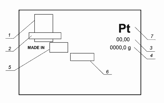 Расположение маркировки на слитке платины